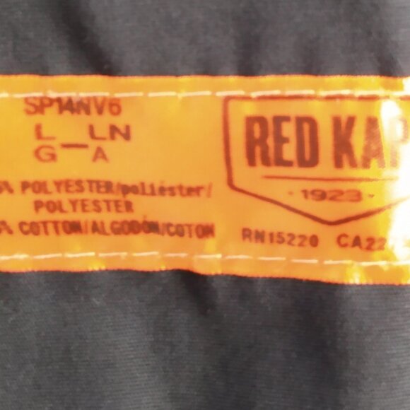 NWOT. Men's red kap long sleeve, navy, size large - Picture 7 of 8